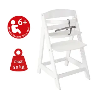 High Chair Sit Up 3, Various Colours Lacquered White