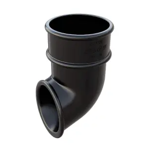 Black Round 68mm Downpipe Shoe, Freeflow Rain Water Systems