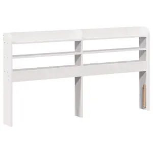 Berkfield Bed Frame with Headboard White 140x200 cm Solid Wood Pine