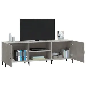 Berkfield TV Cabinet Concrete Grey 150x30x50 cm Engineered Wood