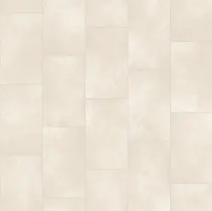 Classic Tile Vinyl by Remland (White Mottled Tile, 9m x 2m)