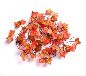 12 Best Artificial 7ft - 210cm Two Tone Autumn English Ivy Halloween Garland String Strand Twine Decoration - IL15