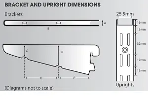 Charles Watson Twin Slot Shelving Bracket 370mm Silver