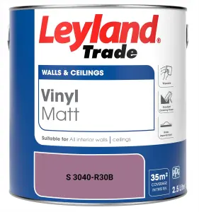 Leyland Trade Vinyl Matt Walls & Ceilings Emulsion Paint (S 3040-R30B) 2.5L