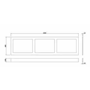 Rinse Bathrooms Traditional 1800mm Matte Grey Bath MDF Front Panel