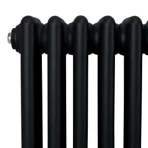 Traditional 3 Column Radiator - 1800 x 202 mm - Black