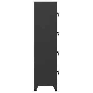 Berkfield Locker Cabinet Anthracite 38x45x180 cm Steel