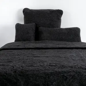 Merino Wool Quilt - Plain Black 240