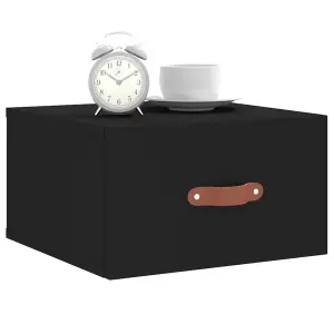 Berkfield Wall-mounted Bedside Cabinets 2 pcs Black 35x35x20 cm