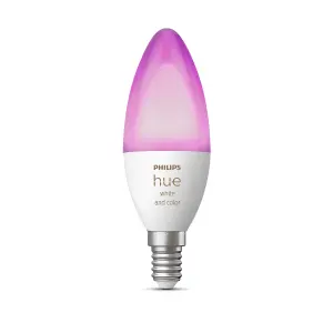 Philips Hue SES 75W LED RGB & neutral white Candle Non-dimmable Light bulb