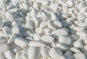 Decorative MARBLE EXTRA WHITE Stones / Pebbles HOME & GARDEN AQUARIUM 1-3cm 20kg