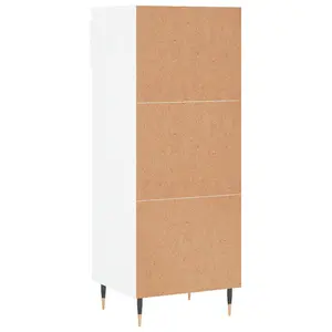 Shoe Cabinet High Gloss White 40x36x105 cm Engineered Wood