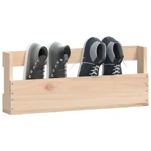 Berkfield Wall-mounted Shoe Racks 2 pcs 59x9x23 cm Solid Wood Pine