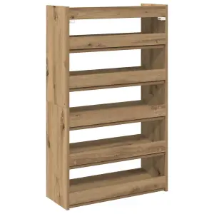 Berkfield Shoe Rack Artisan Oak 60x25x100 cm Engineered Wood