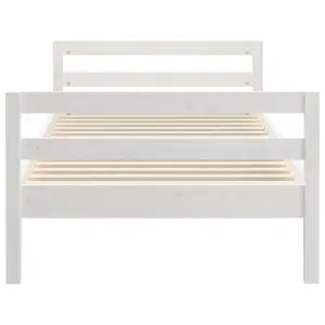 Berkfield Bed Frame White 80x200 cm Solid Wood Pine