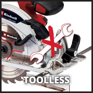 Einhell Power X-Change Cordless Circular Saw - 165mm Blade - With Dust Extraction - With Battery And Charger - TE-CS 18/165-1 Li