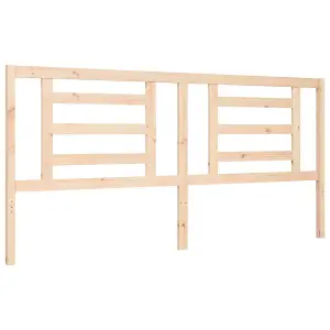 Berkfield Bed Frame with Headboard Super King Size Solid Wood