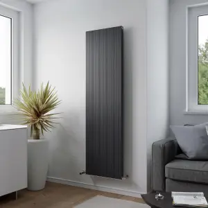 Agadon Madrid Aluminium Designer Radiator 1800 x 500 mm Anthracite - 4208 BTU - 10 Years Guarantee