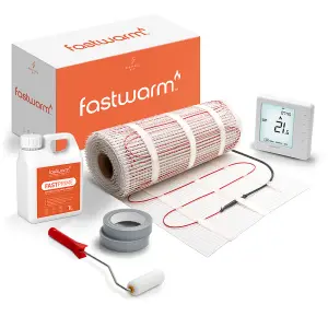 Fastwarm 150W Electric Underfloor Heating Mat Kit - 2m - Digital Thermostat