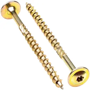 240mm Wood Screws Wafer Head ( Pack of: 400 ) Torx Screw Self Tapping Steel Yellow Zinc Plated