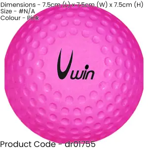 Cast PVC Dimple Hockey Ball - PINK - Outdoor All Surface School Playground