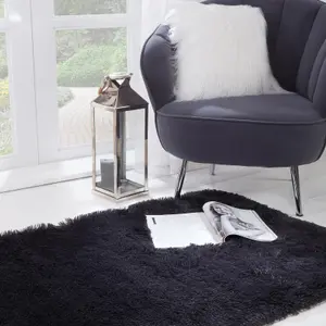 Fluffy Rug Anti-Slip Plain Shaggy Floor Mat