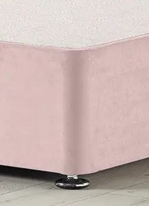 Somnior Platform Divan Base Plush Pink With 4 Drawers -  Super King