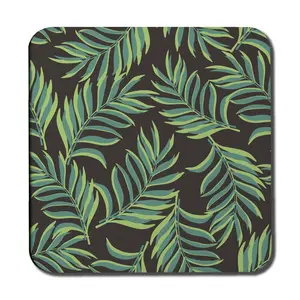 Square 6 Piece Coaster Set (Set of 6) Green