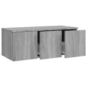 Berkfield TV Cabinet Grey Sonoma 80x34x30 cm Engineered Wood