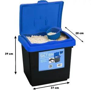 Rock Salt Grit Storage Bin with Scoop Salt Store Box Bin - 30L