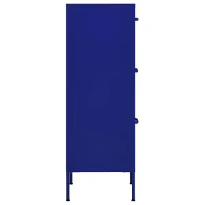 Berkfield Storage Cabinet Navy Blue 42.5x35x101.5 cm Steel