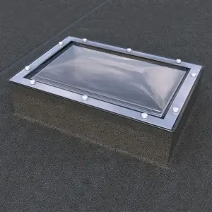 Mardome Reflex Roof Dome, Double Skin, Low Rise Dome, Standard Flange, Clear, 900mm x 900mm (48 Hour Delivery)