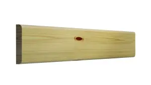 GoodHome Planed Natural Pine Rounded Architrave (L)2100mm (W)69mm (T)12mm