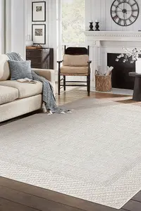 Carpet JERSEY 19261 grey - Frame, structural, loop BOHO  140x190 cm