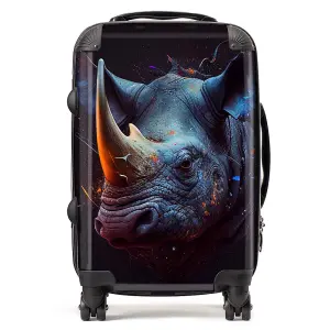 Rhino Face Splashart Suitcase - Cabin