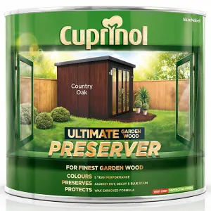 Cuprinol Ultimate Garden Wood Preserver 1L All Colours Country Oak