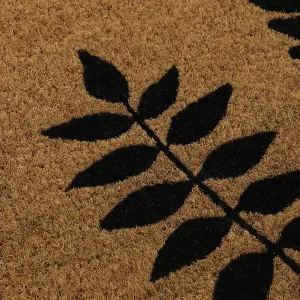 Eco-Friendly Latex Backed Coir Door Mat, Foliage