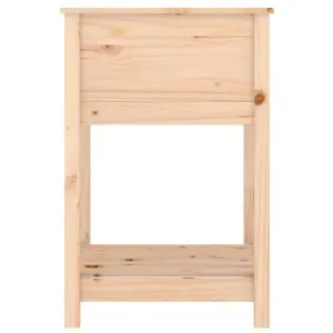 Berkfield Planter with Shelf 54x54x81 cm Solid Wood Pine