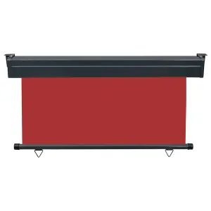 Berkfield Balcony Side Awning 140x250 cm Red