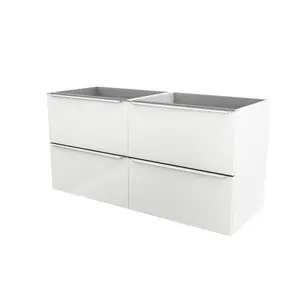 GoodHome Imandra White Wall-mounted Vanity unit & basin set - Includes Mila basin (W)1204mm