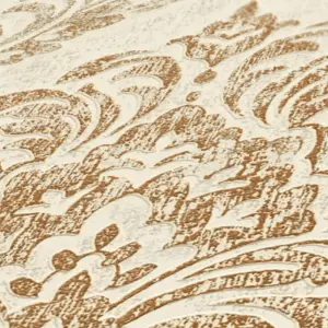 A.S. Creation David Vienna White & Gold Damask Metallic Wallpaper 39112-5