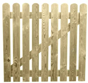 Picket Side Gate Round Top 675mm Wide x 1200mm High Left Hand Hung