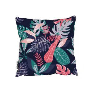 Painted tropical exotic leaves (Outdoor Cushion) / 45cm x 45cm