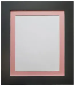 Metro Black Frame with Pink Mount 30 x 40CM Image Size 12 x 8 Inch