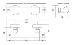 Current Thermostatic Minimalist Bar Valve with Multi Function Handset Slide Rail Kit Shower Bundle - Chrome - Balterley