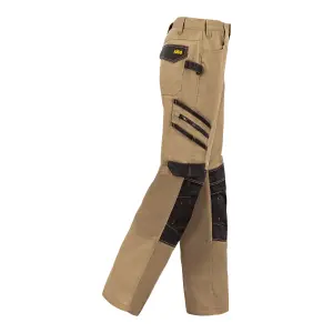 Site Coppell Tan/Black Men's Multi-pocket trousers, W32" L32"