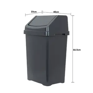 Wham Casa 1x 50L Swing Bin Midnight