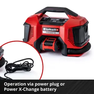 Einhell Power X-Change Cordless Portable Air Compressor - High & Low Pressure Use - With 3pc Adapter Set - Body Only - PRESSITO