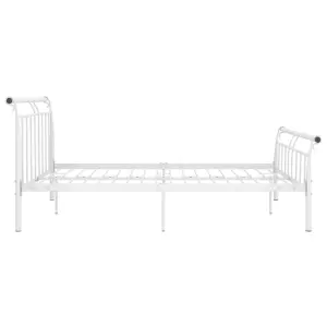 Berkfield Bed Frame White Metal 180x200 cm 6FT Super King