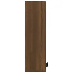 Berkfield Wall-mounted Bathroom Cabinet Brown Oak 32x20x67 cm